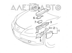 Capacul cutiei de siguranțe sub capotă pentru Lexus ES350 07-09