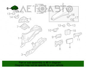 Capac cutie siguranțe, compartiment motor dreapta Lexus ES300h 13-15