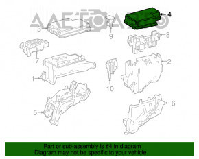 Capacul cutiei de siguranțe sub capotă Toyota Rav4 16-18 hibrid