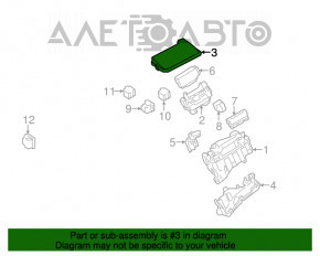 Capacul cutiei de sigurante sub capota Toyota Prius V 13-14