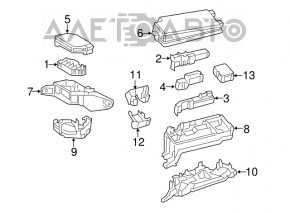 Capacul cutiei de sigurante sub capota Toyota Prius 50 16-