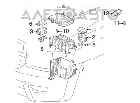 Крышка блока предохранителей подкапотная Lexus GX470 03-04