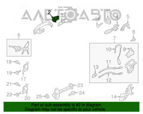 Manerul exterior de la ușa din față dreapta Kia Soul 14-19