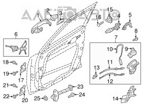 Manerul exterior de la ușa din față dreapta Kia Soul 14-19