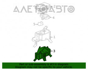 Capacul inferior al cutiei de sigurante sub capota din partea dreapta Toyota Highlander 20-