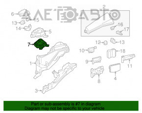 Corpul blocului de siguranțe sub capotă Toyota Camry v55 15-17 2.5 SUA dreapta