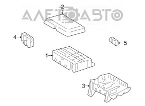 Carcasa cutiei sigurante sub capota Toyota Sequoia 08- stanga noua originala OEM