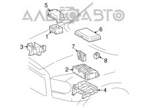 Корпус блока предохранителей подкапотный Toyota Sequoia 08- прав