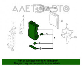 Modulul de control al rețelei multiplex Toyota Camry v70 18- are carcasa crăpată.