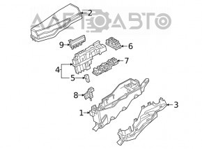 Corpul blocului de siguranțe sub capotă Toyota Camry v70 18- 2.5