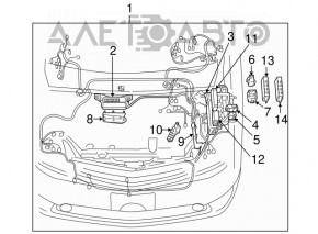 Corpul blocului de siguranțe sub capotă Toyota Prius 2004-2009