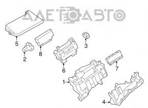 Blocul de siguranțe sub capotă pentru Toyota Prius V 12-17