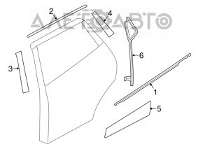 Capac usa spate stanga Nissan Rogue Sport 17-19 inainte