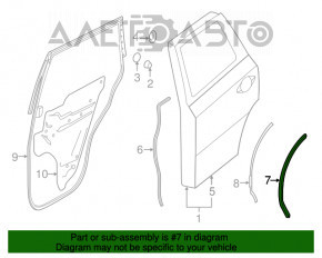 Garnitură arcuri aripi spate dreapta Infiniti JX35 QX60 13-