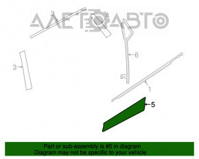 Capacul ușii din spate dreapta de jos pentru Nissan Rogue Sport 17-19