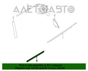 Capac usa spate inferioara stanga Nissan Rogue 14-20 negru zgarieturi