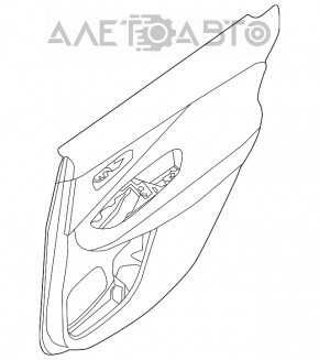 Capacul usii, cartela din spate dreapta Nissan Murano z52 15-18 piele maro