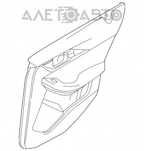 Capacul usii spate dreapta Infiniti QX30 17- negru, cotiera piele bej, zgarietura