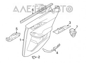 Capacul usii spate dreapta Infiniti QX30 17- negru, cotiera piele bej, zgarietura