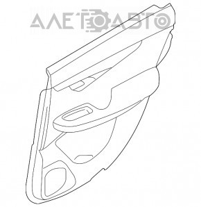 Capacul ușii card spate dreapta Infiniti QX50 19- BOSE, negru.