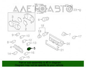 Butonul de control al iluminării instrumentelor de bord pentru Subaru Outback 15-19