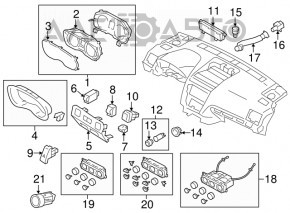 Butonul de avertizare de urgență Subaru Forester 14-18 SJ