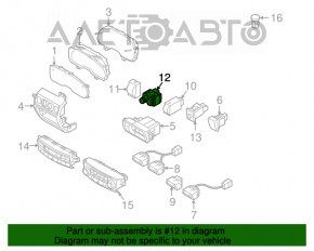 Butonul de control al oglinzilor pentru Subaru Outback 10-14