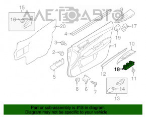 Управление стеклоподъемником передним левым Subaru Outback 10-14 черн, 1 auto