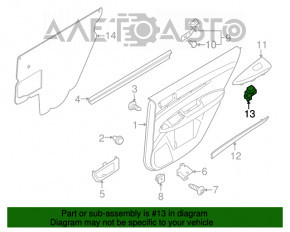 Controlul geamului electric din partea dreapta față a Subaru Outback 10-14 cu capac gri, structură