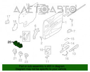 Controlul geamului electric din față dreapta pentru Subaru B9 Tribeca