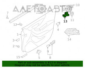 Controlul geamului electric din față dreapta pentru Subaru Forester 19- SK