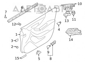 Controlul geamului electric din față, stânga, pentru Subaru Forester 19- SK cu crom