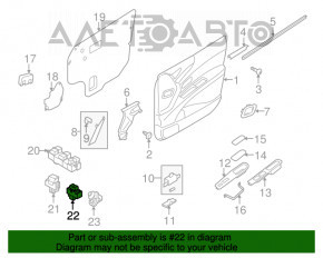 Buton de control al ușilor din față dreapta Subaru B9 Tribeca