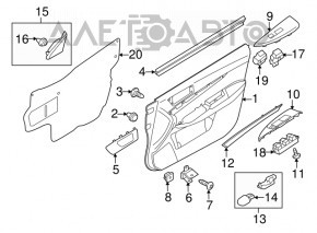 Butonul de control al încuietorilor ușilor Subaru Outback 10-14