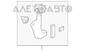 Capacul suportului frontal dreapta inferioara Acura MDX 17-18 restilizat negru