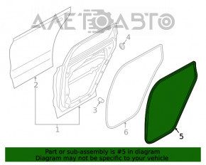 Garnitura de etanșare a cadrului ușii din spate, dreapta, pentru Hyundai Santa FE 19-