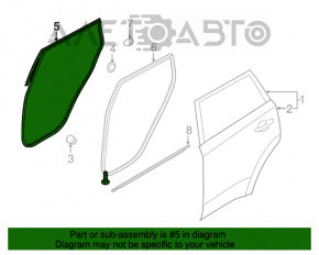 Уплотнитель двери задней правой Kia Niro 17-22
