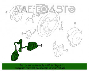 Butoanele de control de pe volanul Subaru Outback 15-19 pentru controlul de croazieră adaptiv.