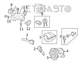 Blocarea de aprindere a Subaru Forester 19- SK cu cheie