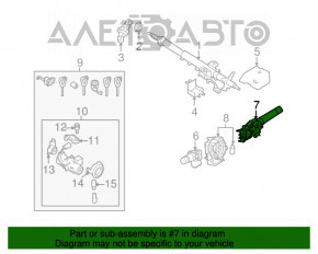 Подрулевой переключатель левый Subaru Outback 10-14 без ПТФ затерт