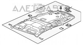 Acoperirea tavanului pentru Honda CRV 12-16