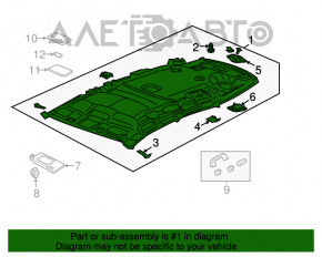 Acoperirea tavanului pentru Honda CRV 12-16