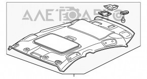 Обшивка потолка Honda HR-V 16-22 сер, без люка, залом, под химч