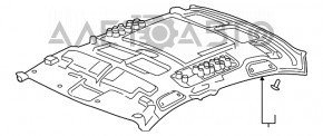 Обшивка потолка Honda Insight 19-22 серая под люк, под химчистку