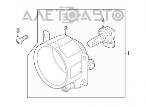 Farul de ceață dreapta pentru Mitsubishi Outlander 14-15 pre-restilizare, noul nespecificat original.