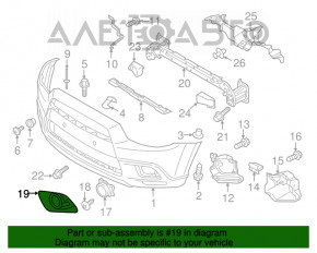 Cadru far stânga față Mitsubishi Outlander Sport ASX 11-15 pre-restilizare, crom