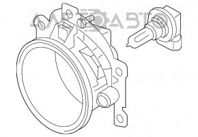 Farul de ceață stânga pentru Mitsubishi Outlander 16-21, model nou, original OEM