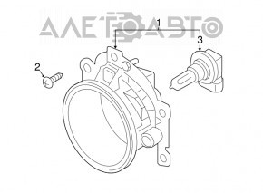 Farul de ceață stânga pentru Mitsubishi Outlander 16-21, model nou, original OEM