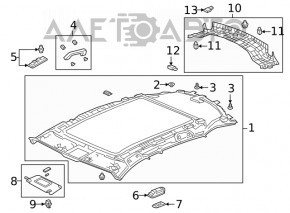 Ручка потолка задняя левая Honda Accord 18-22 черн