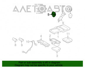 Butonul de control al încălzirii scaunelor pasagerului Subaru Outback 10-14